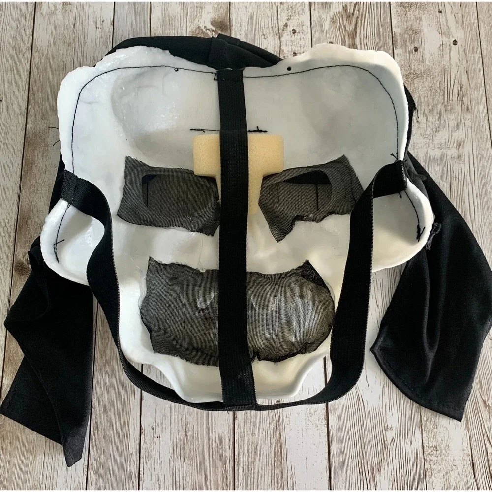 Vintage Fun World Div Halloween Mask Item #9211 Skull Face Glow in the Dark